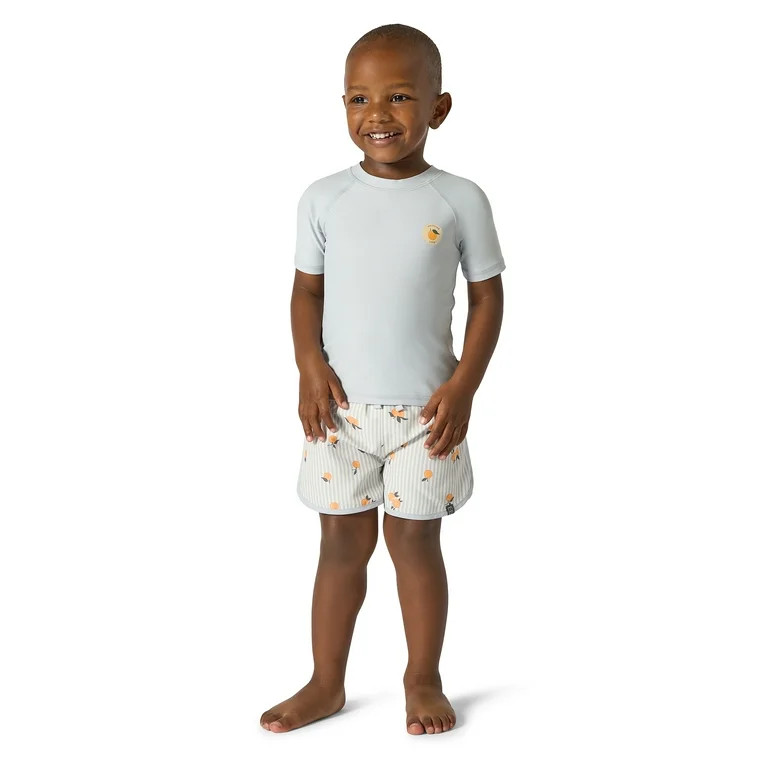 Modern Moments by Gerber Toddler Boy Short Sleeve Rash Guard and Trunk Set, 2-Piece, Sizes 12M - ... | Walmart (US)
