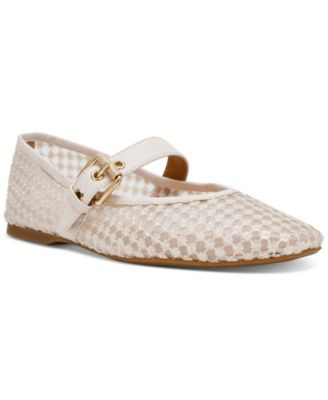 DV Dolce Vita Women's Mulaney Floral Lace Mesh Mary Jane Flats - Macy's | Macy's