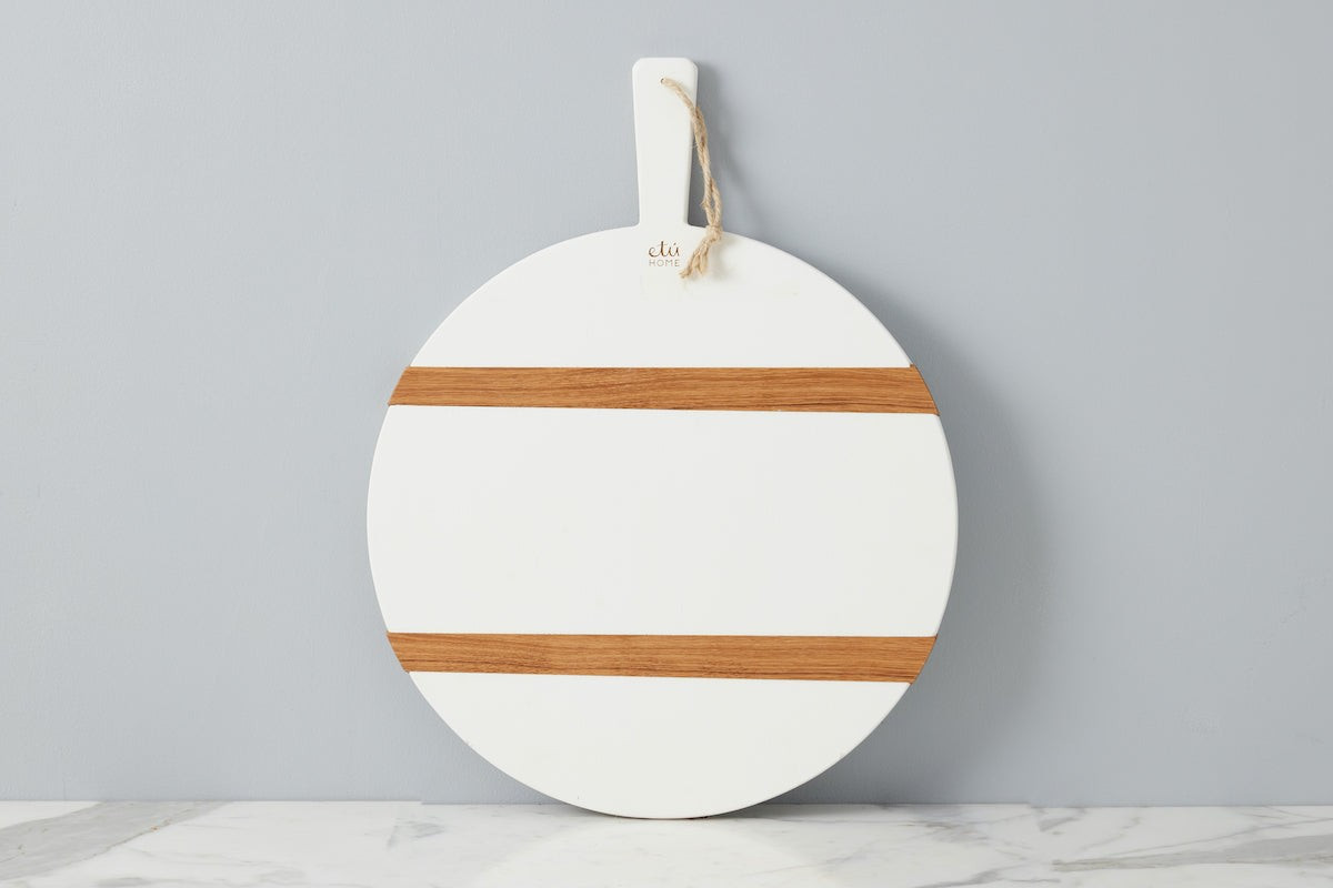 White Round Mod Charcuterie Board, Medium | etúHOME