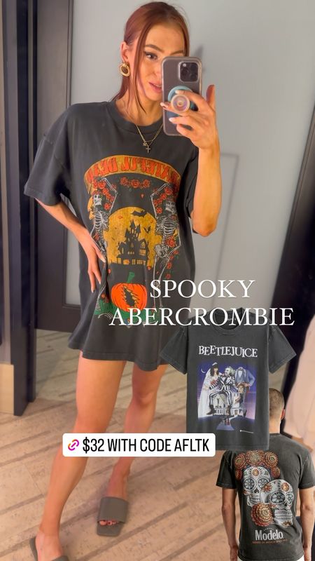 AFLTK 20% off spooky Halloween shirts 
Wearing a men’s XL I am 5’6 

Grateful Dead 
Beetle juice 
Modelo 
Skull shirt 
Halloween fashion 

#LTKSale #LTKmens #LTKHalloween