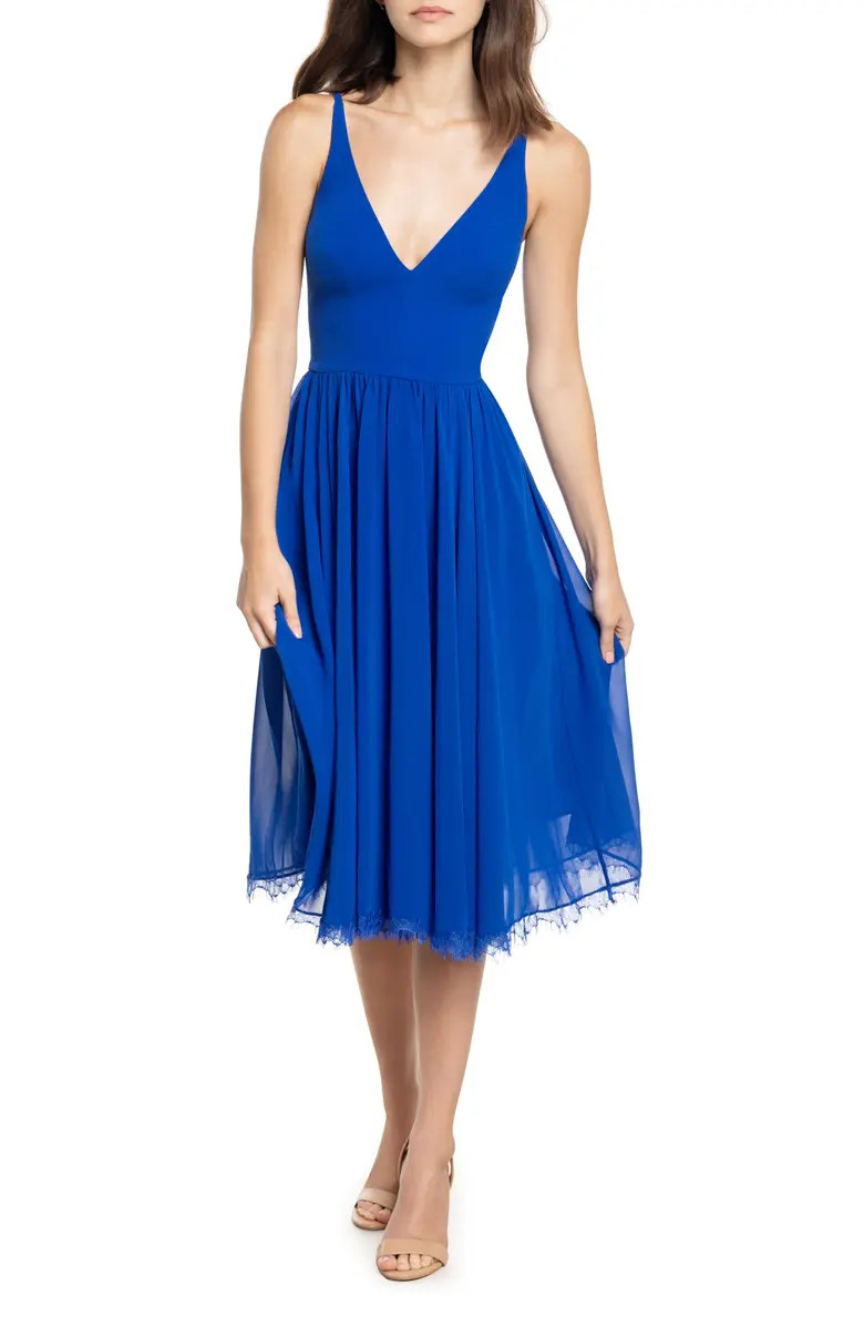 Alicia Mixed Media Midi Dress | Nordstrom