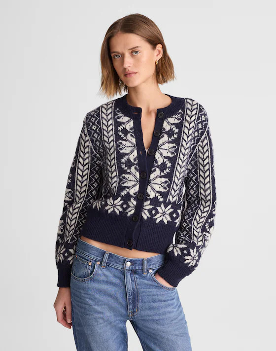 Fair Isle Cardigan Jacket in Wool | Madewell