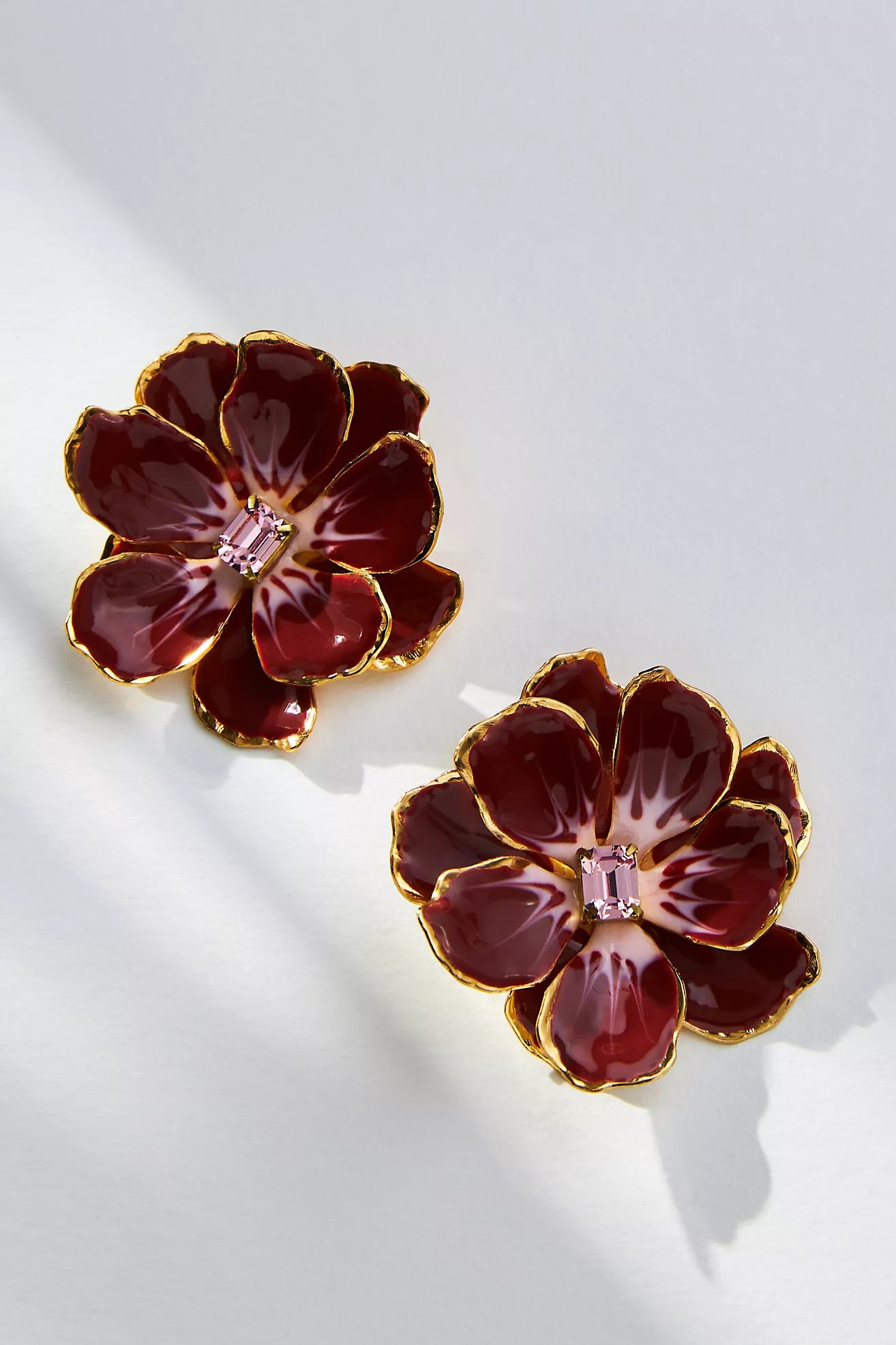 The Pink Reef Hand-Painted Earrings | Anthropologie (US)