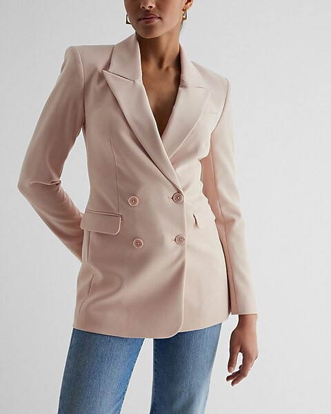 Double Breasted Hourglass Blazer | Express