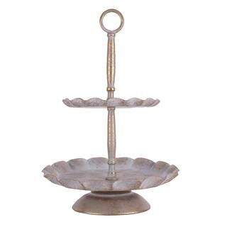 14.2" 2-Tier Distressed Gold Tray by Ashland® | Michaels Stores