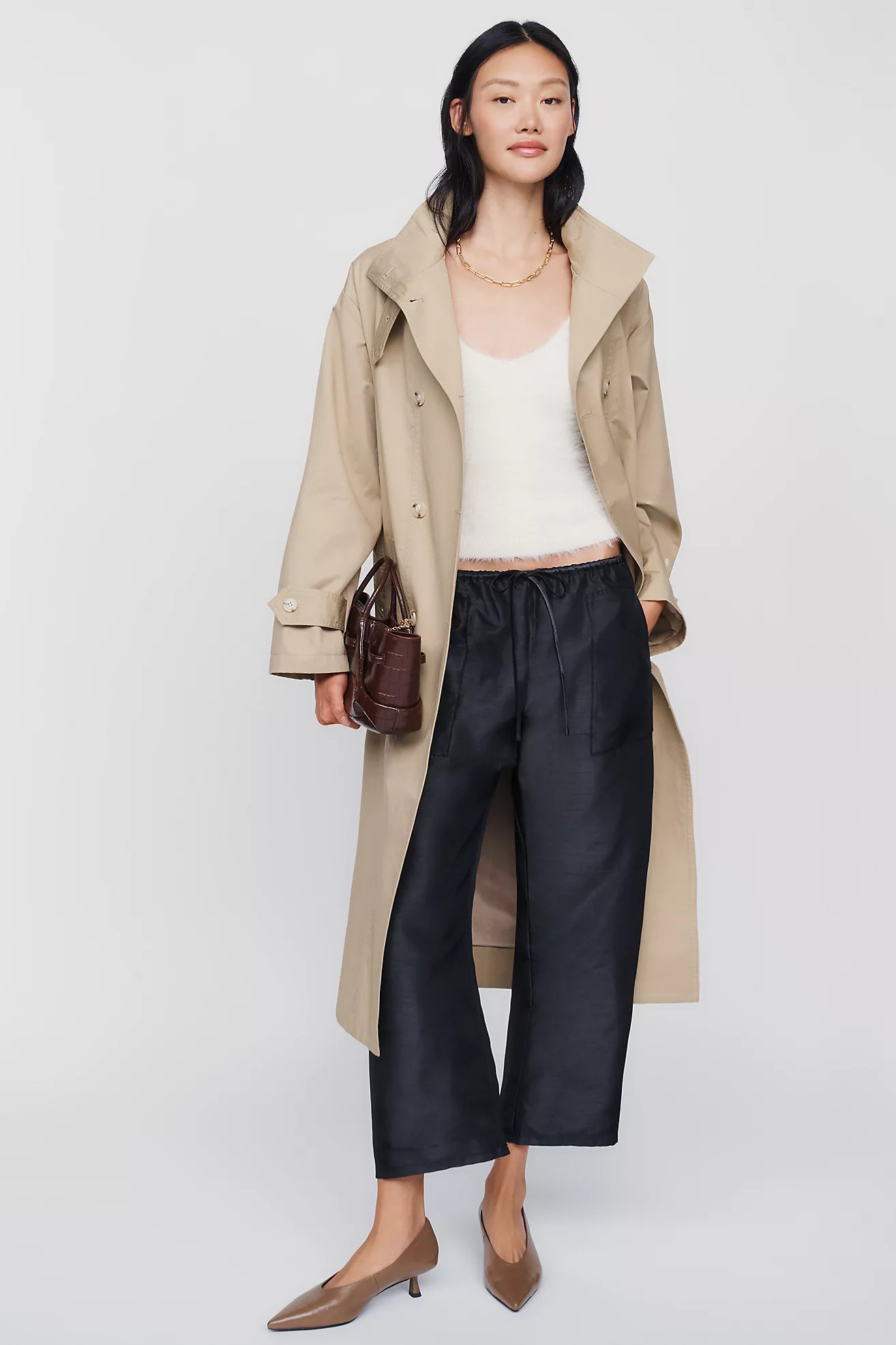 Maeve Marnie Taffeta Tapered Pants | Anthropologie (US)