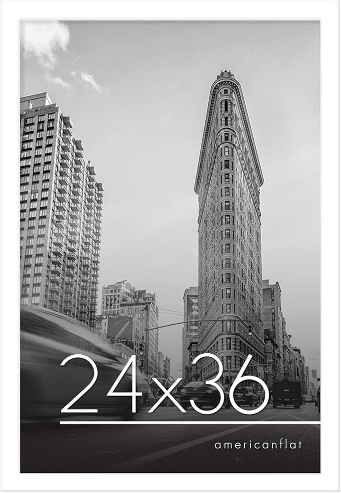 Americanflat 24x36 Poster Frame in White - Composite Wood with Polished Plexiglass - Horizontal a... | Amazon (US)