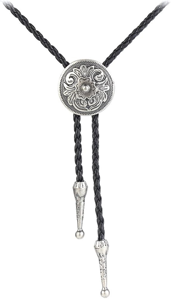 GelConnie Native American Bolo Tie Rodeo Cowboy Leather Necktie Western Necklace Costume Accessor... | Amazon (US)
