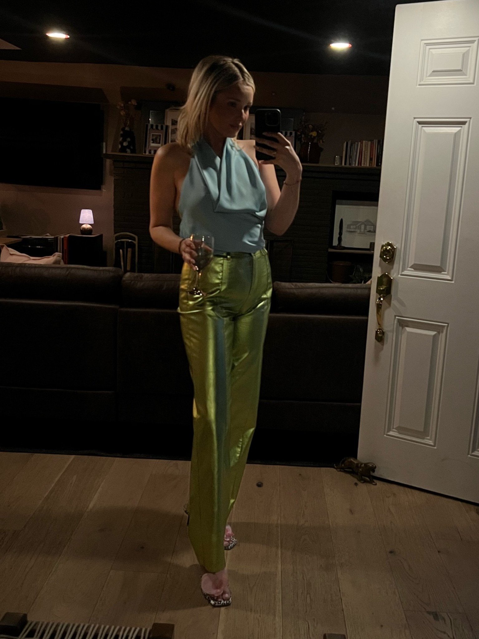 OOTD. Green pants. House party approved

#LTKBeauty #LTKootd #LTKWorkwear