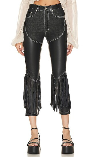 Understated Leather Cowboy Chaps Pants in Black. - size M (also in L, XS) | Revolve Clothing (Global)