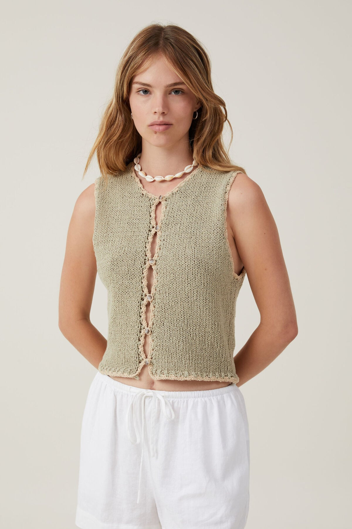 Boucle Blanket Stitch Vest | Cotton On (ANZ)