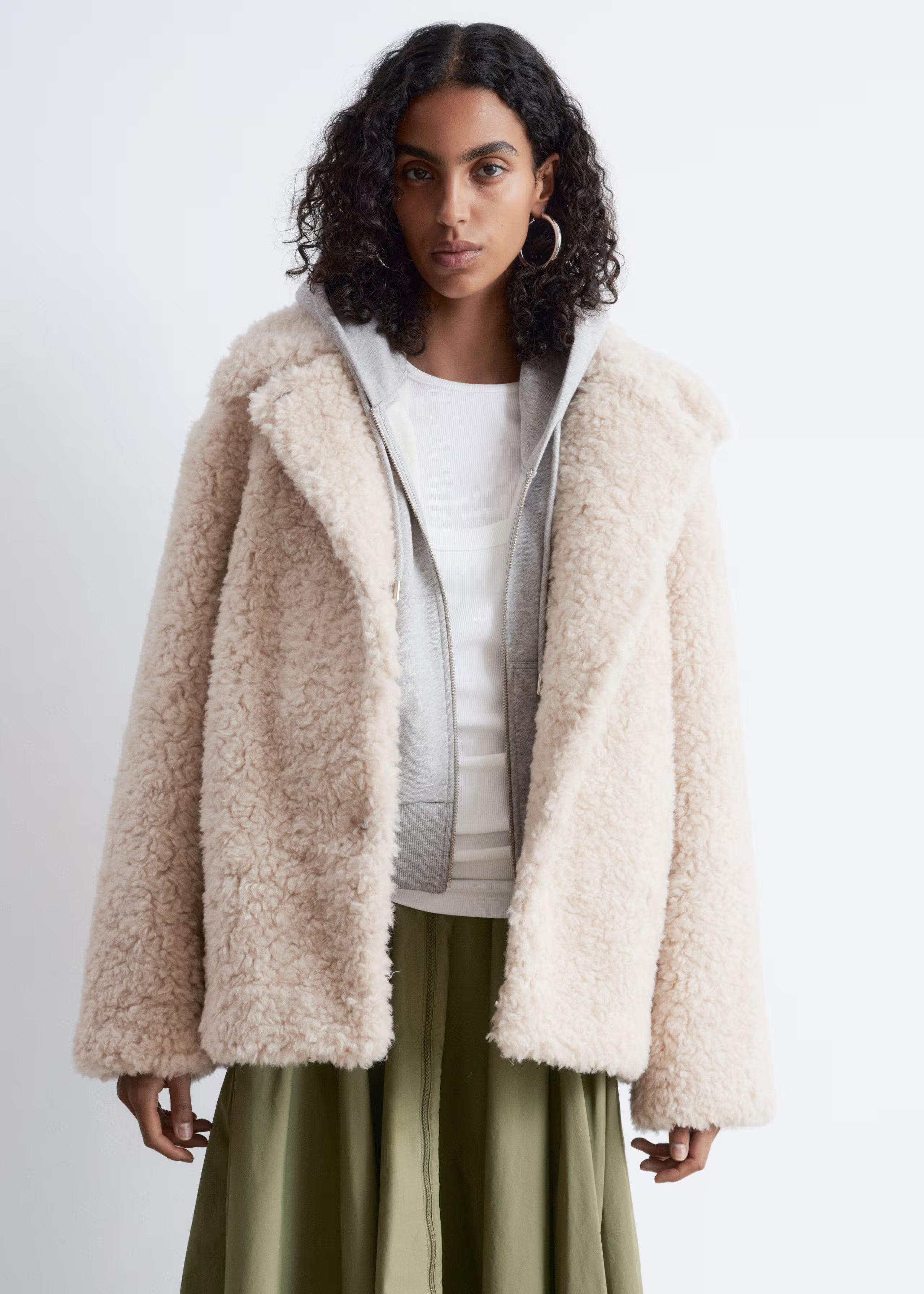 Wool-Blend Faux-Fur Jacket | & Other Stories UK