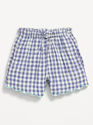 Printed Double-Weave Scallop-Trim Shorts for Toddler Girls | Old Navy (US)