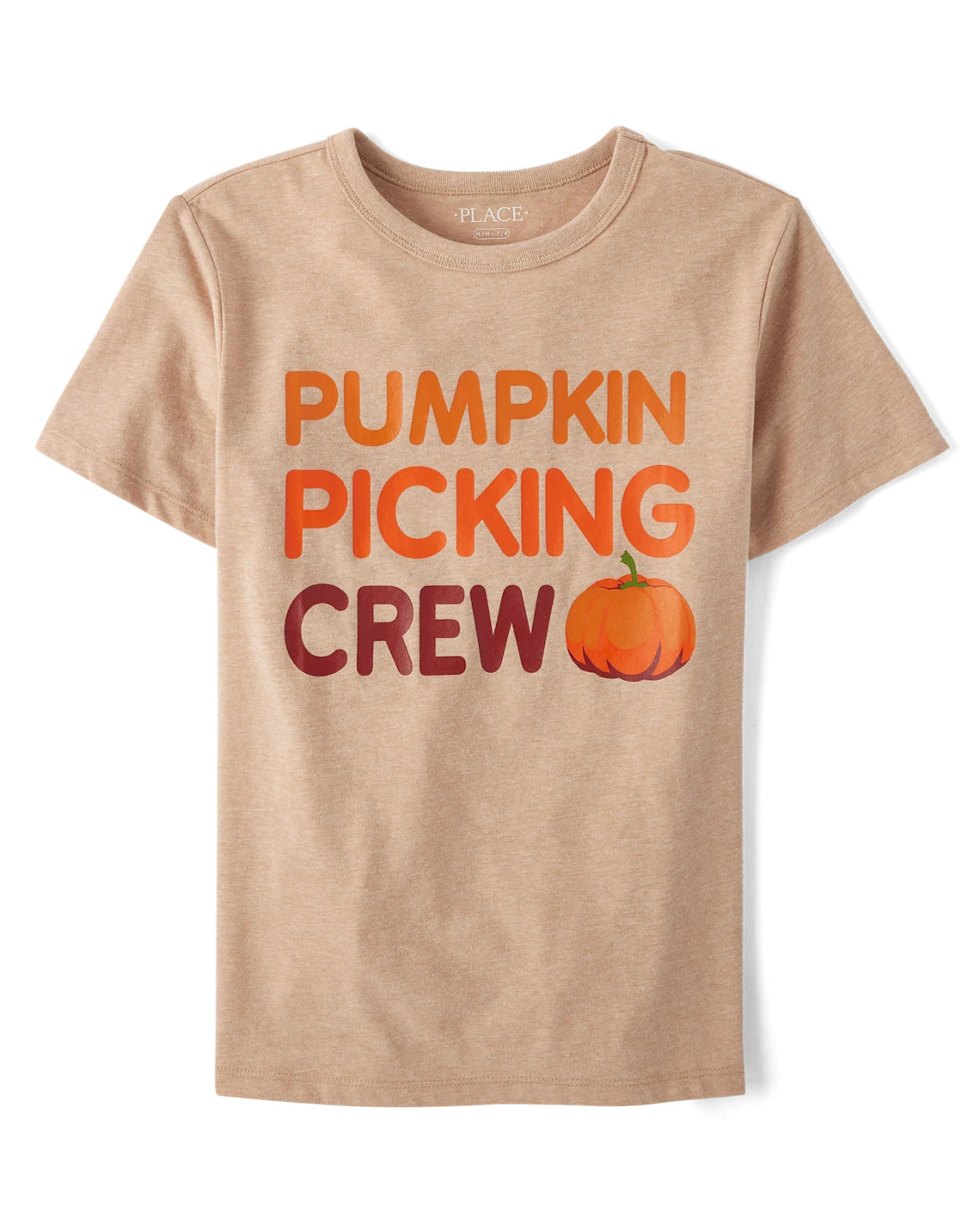 Kids Matching Family Pumpkin Picking Crew Graphic Tee - tan | The Children's Place