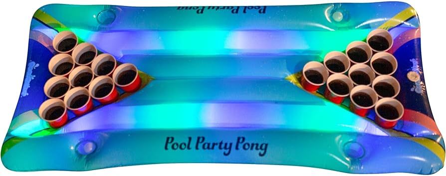 Poolcandy Inflatable Pool Party Pong Illuminated LED | Amazon (US)
