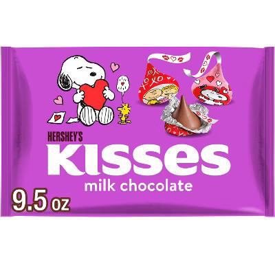 Hershey's Kisses Valentine's Day Milk Chocolate Snoopy and Friends Candy - 9.5oz | Target