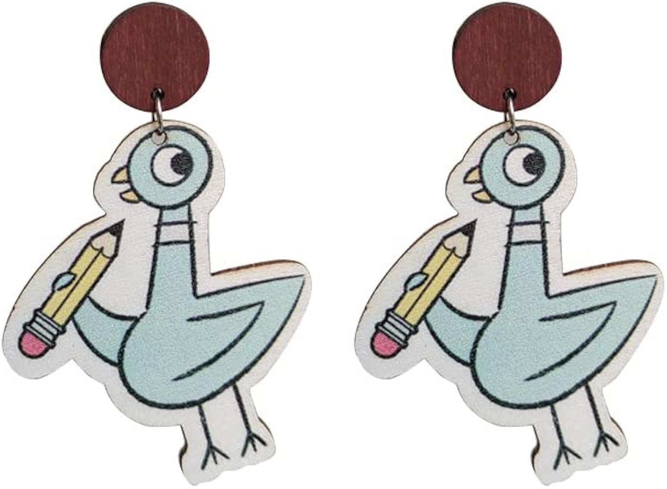 Unique Wooden Acrylic Drop Dangle Earrings Cute Cat Dog Elephant Frog Asymmetric Funny Earrings L... | Amazon (US)