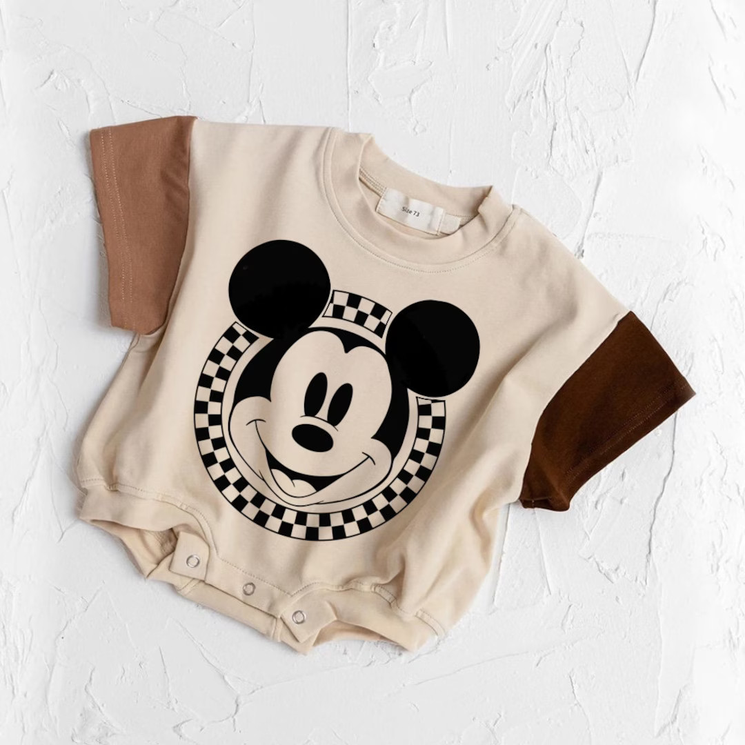 Baby and Kids Mouse Tshirt ROMPER Bodysuit Crewneck Summer - Etsy | Etsy (US)