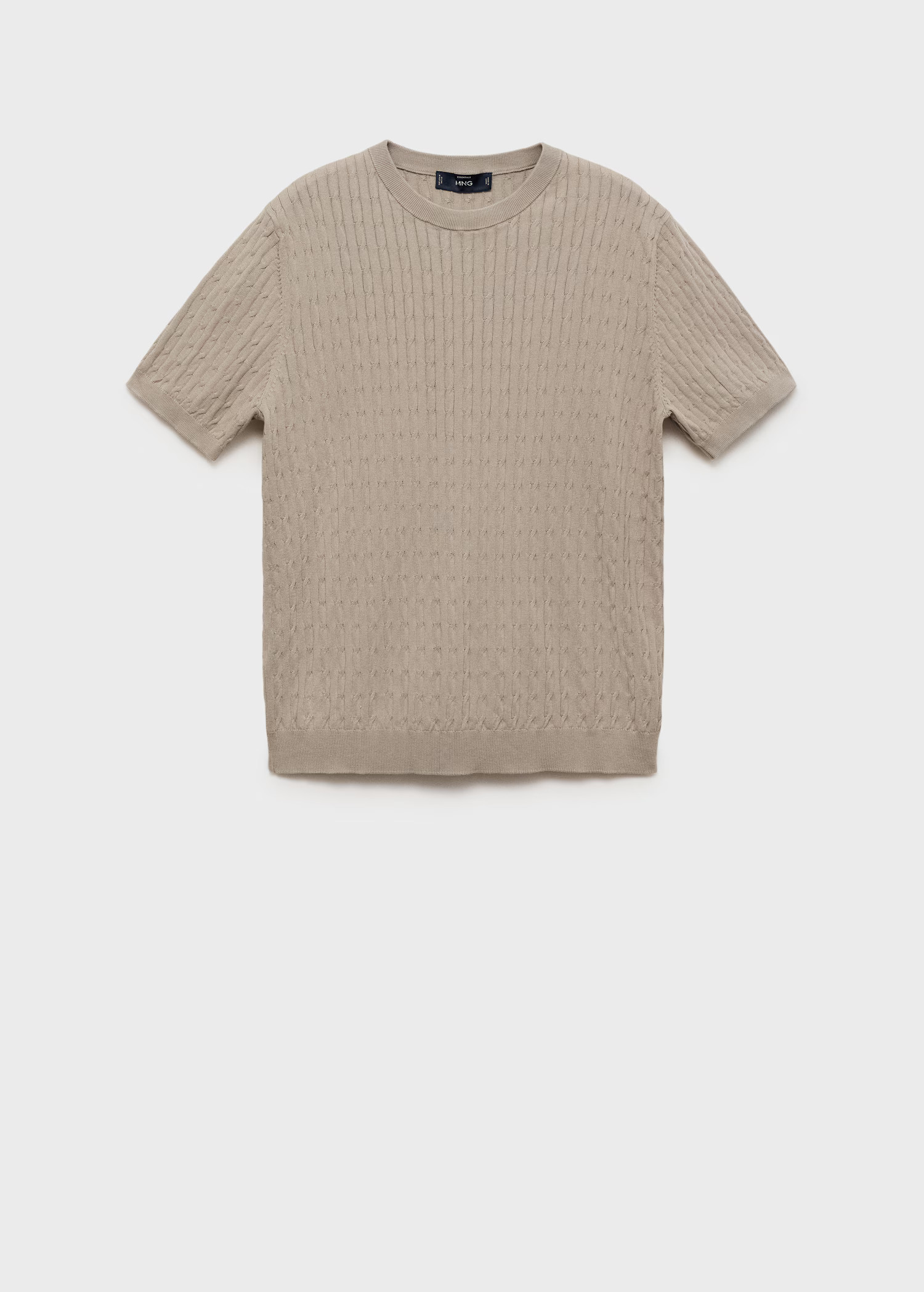 Braided fine-knit t-shirt - Men | MANGO USA | Mango (US/MX/AU)