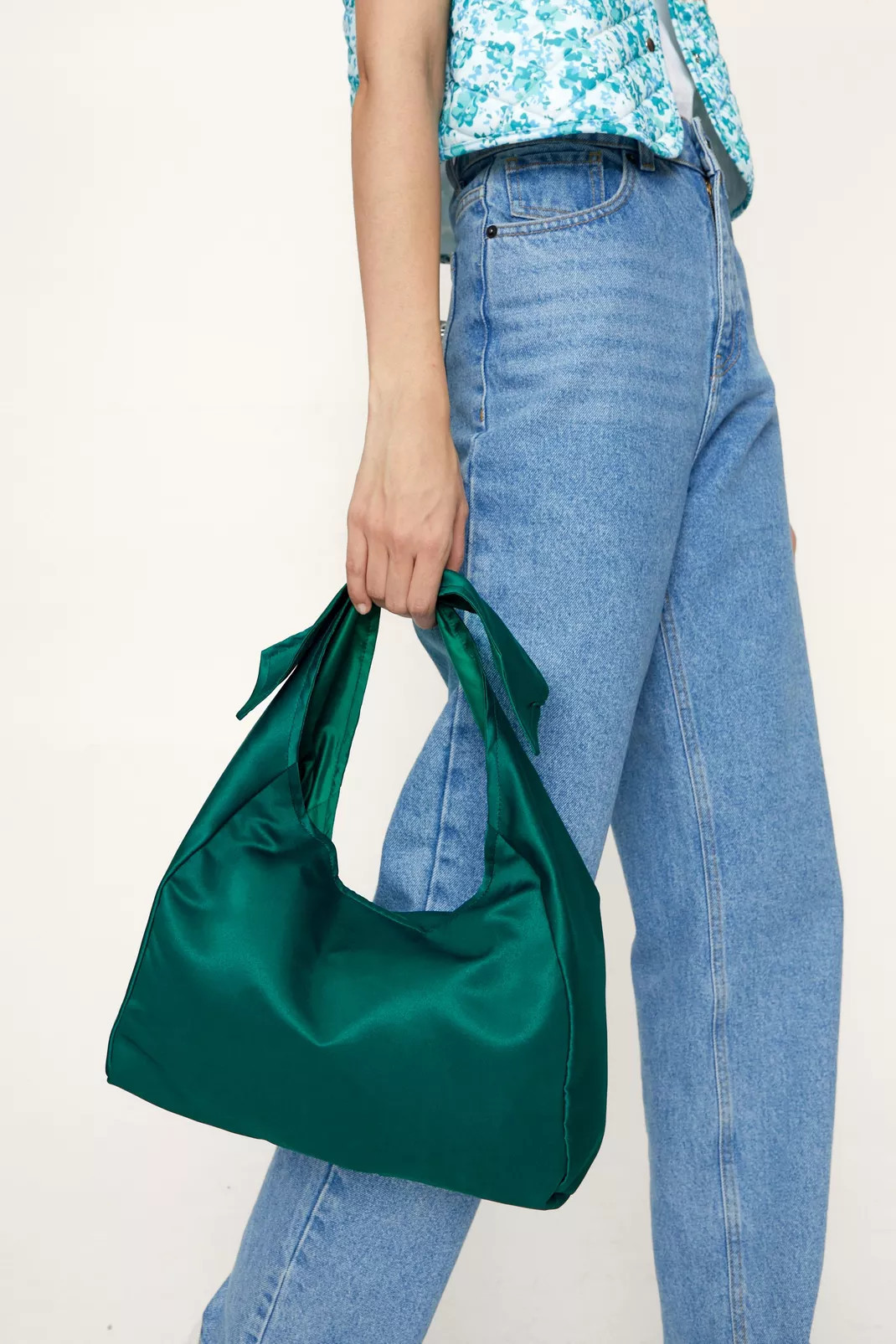 Bow Tie Satin Shoulder Bag | Nasty Gal (US)