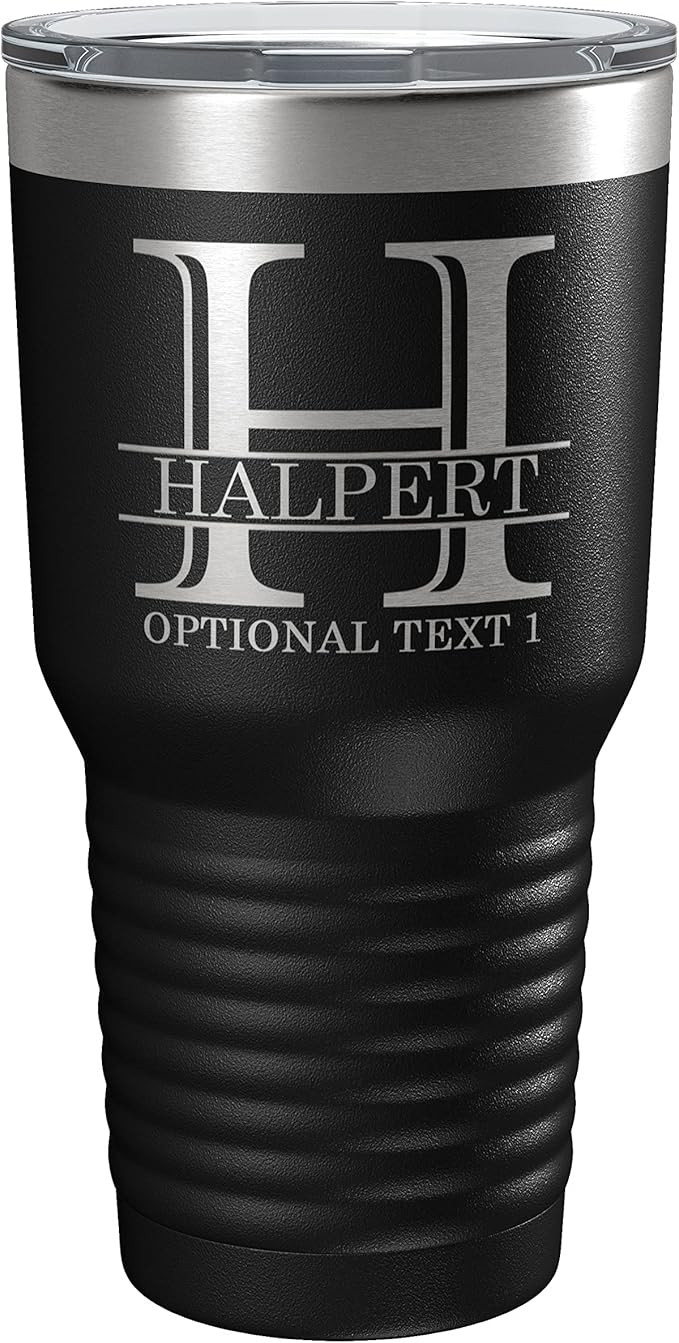 Personalized 30oz (17 Colors) Powder Coated Insulated Stainless Steel Tumbler with Lid, Custom Et... | Amazon (US)