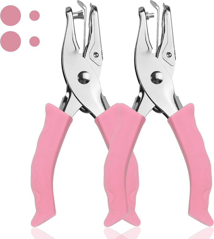 Single Hole Punch, 2 Pcs Hole Puncher, 1/4" and 1/8" Small Paper Punch | Amazon (US)