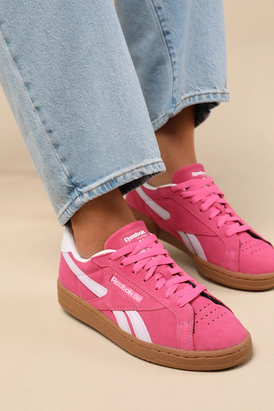 Club C Grounds UK True Pink Suede Leather Sneakers | Lulus
