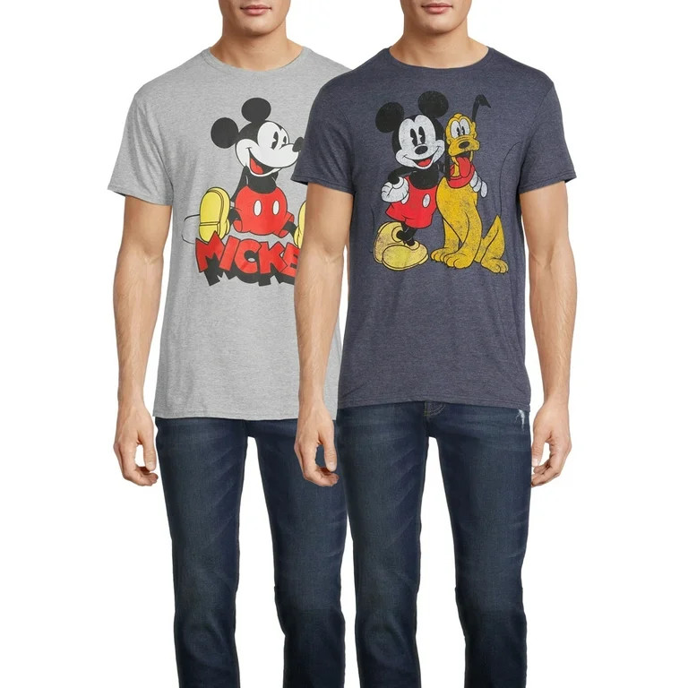 The Walt Disney by Disney Short Sleeve Graphic Crew Neck Relaxed Fit T-Shirt (Men's or Men's Big ... | Walmart (US)