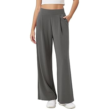 ODODOS Modal Soft Wide Leg Pants for Women High Waist Casual Relaxed Pants with Pockets-27/29"/ 3... | Amazon (US)