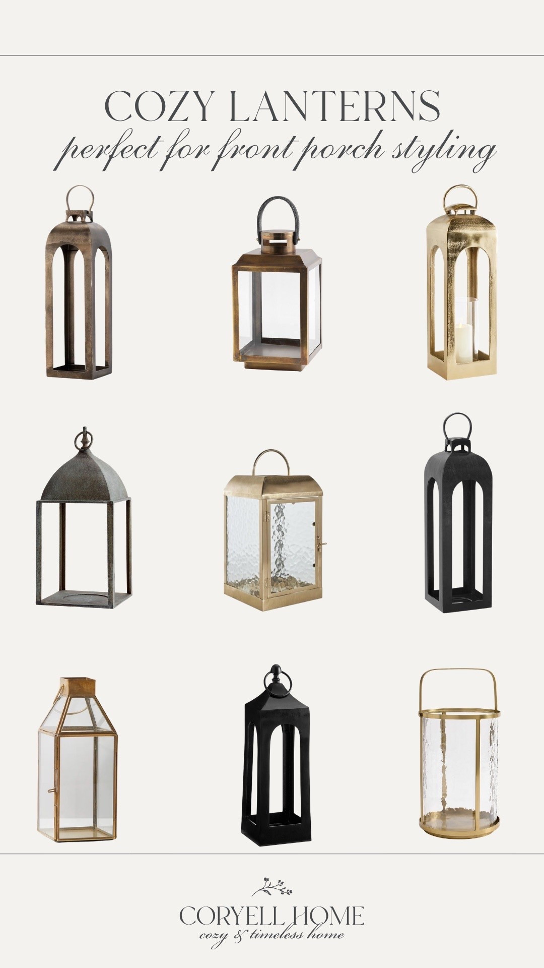 Cozy lanterns perfect for front porch styling ✨ We have the top left and they look so beautiful in every season! Such a nice way to brighten your front door area. 🍂☺️

#LTKHome #LTKSeasonal