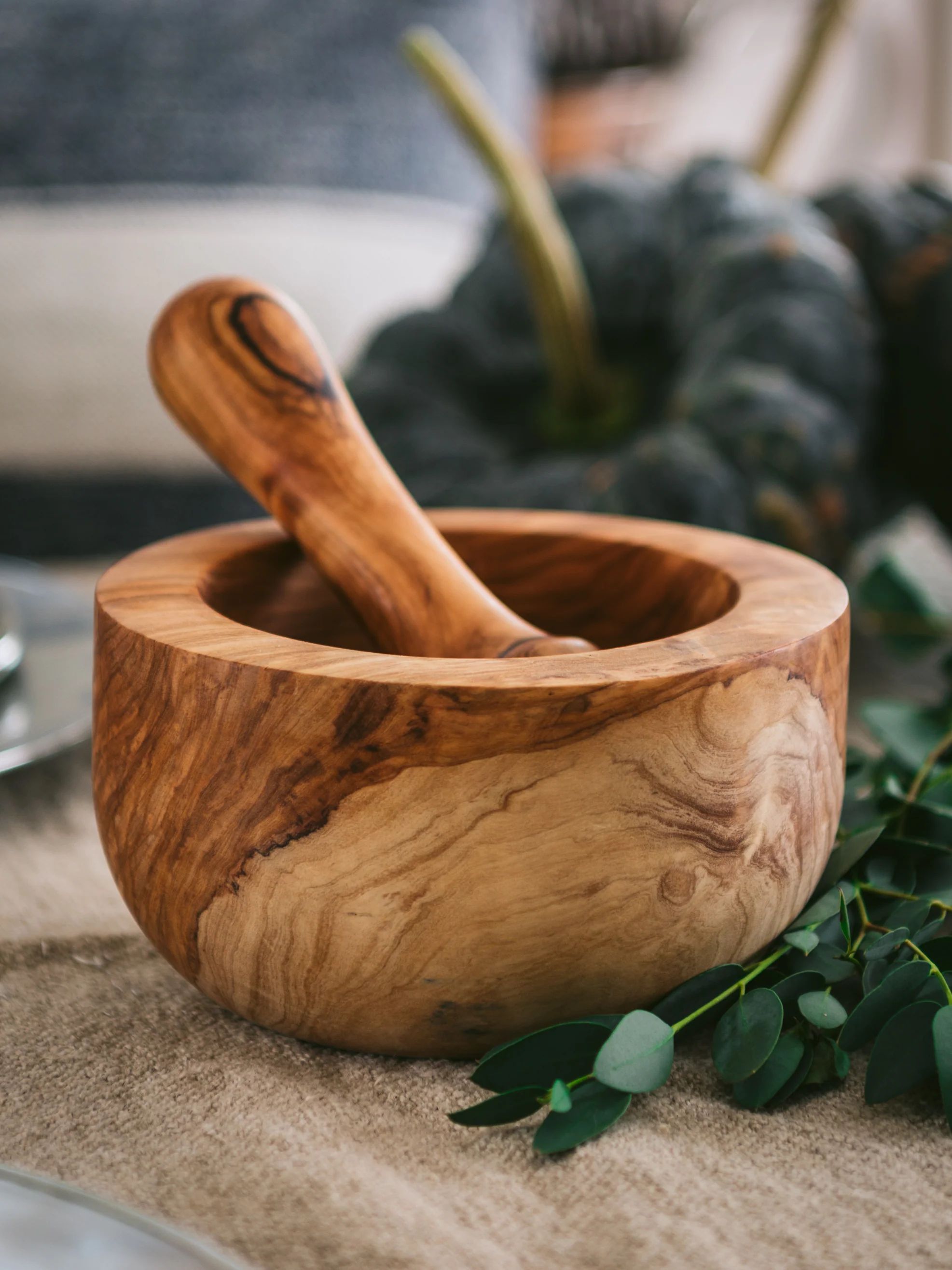 WT Olive Wood Mortar and Pestle | Weston Table