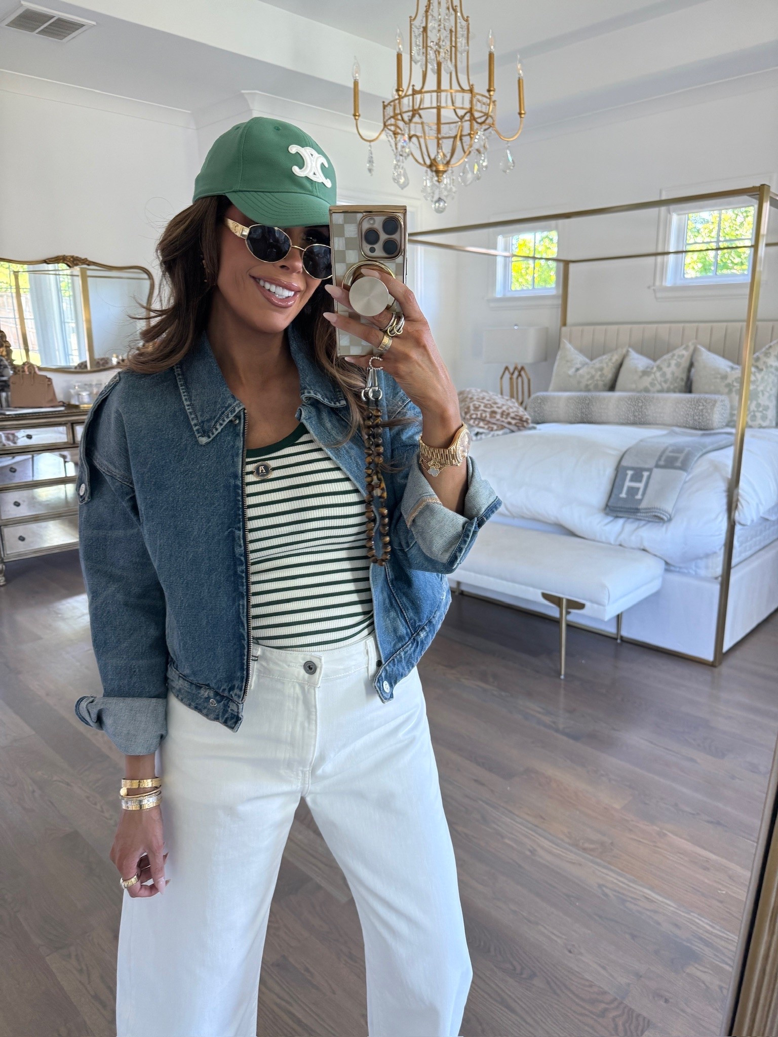 Little OOTD 💚 I’m wearing a small jacket, medium tank and 29/ US 8 jeans! 

Zara fashion, Zara finds, Zara shoes, White jeans, Denim jacket, Striped tank, Gemme Beauty, Emily Gemma

#LTKootd