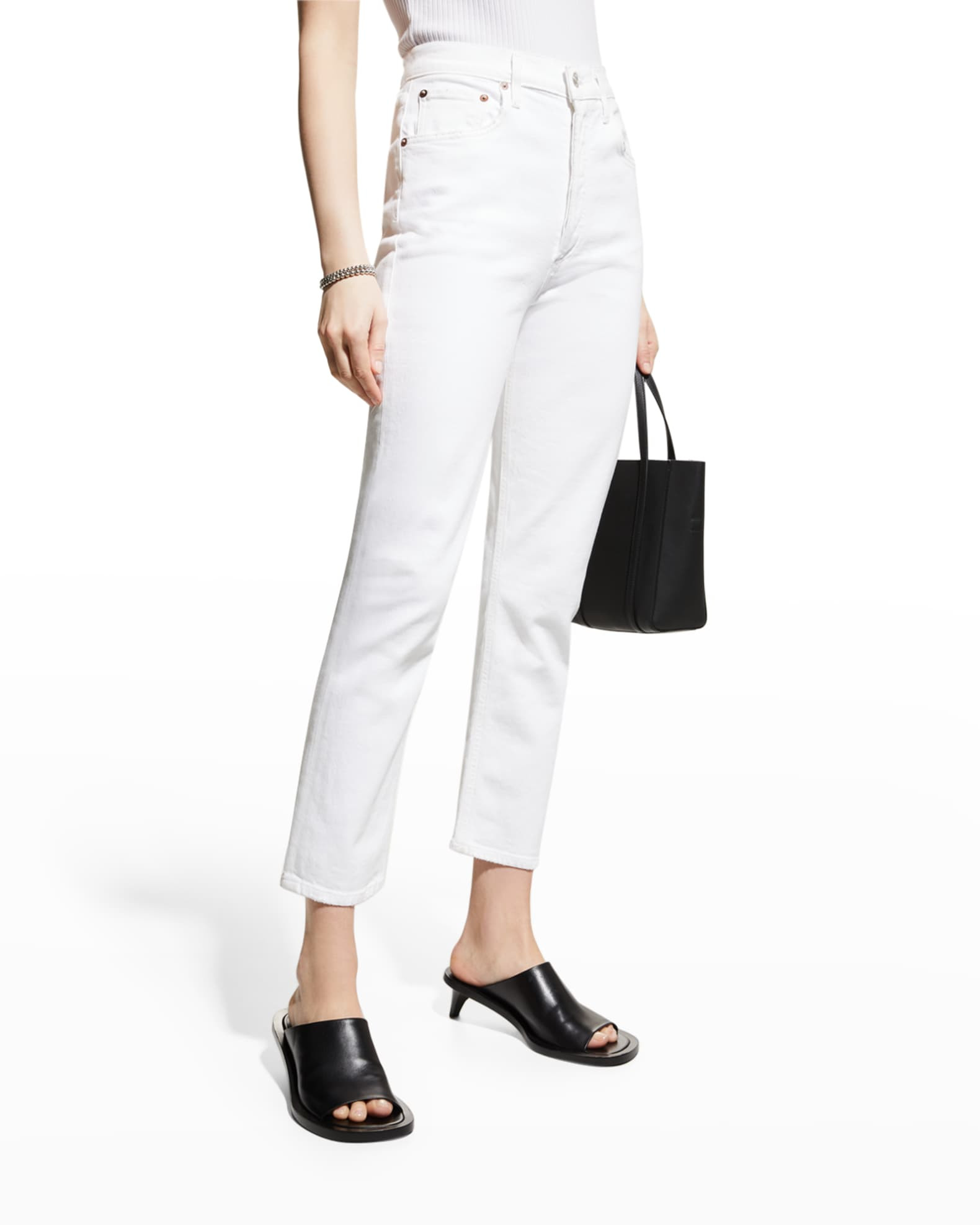 Riley Cropped Straight Leg Jeans | Neiman Marcus