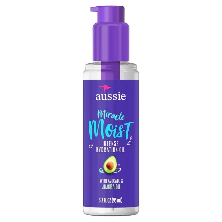 Aussie Miracle Moist Intense Hydration Oil with Jojoba Oil, for Dry and Damaged Hair, 3.2 fl oz | Walmart (US)