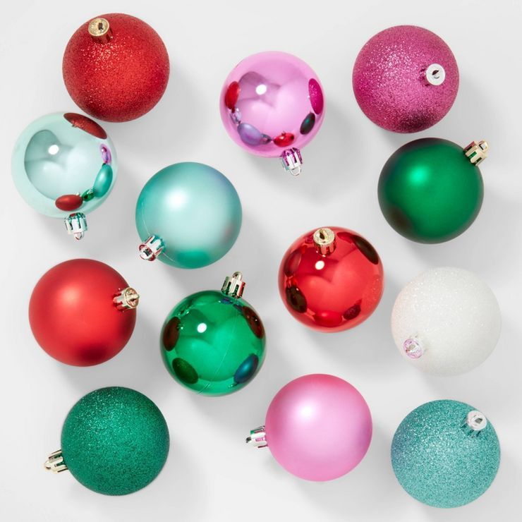 50ct Shatter-Resistant Round Christmas Tree Ornament Set - Wondershop™ | Target