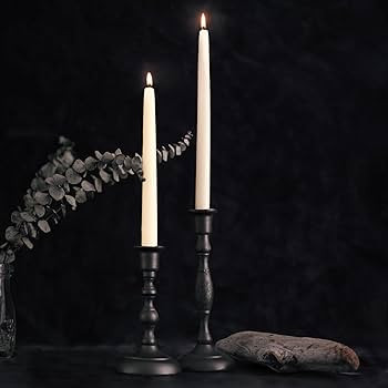 Bluecorn 100% Pure Beeswax Taper Candles | Natural Beeswax Candles, Ivory White Unscented Tapered... | Amazon (US)