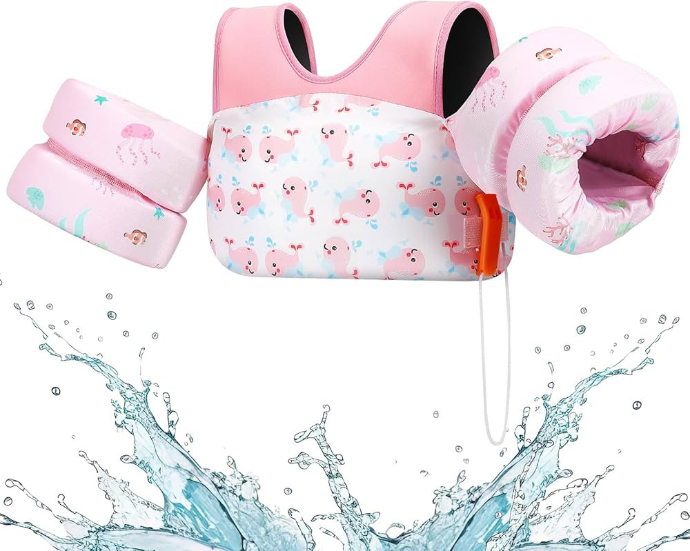 HeySplash Swim Vest for Kids, Toddler Pool Floaties Fit 20-50/70 Lbs, Children Swimming Vest with... | Amazon (US)