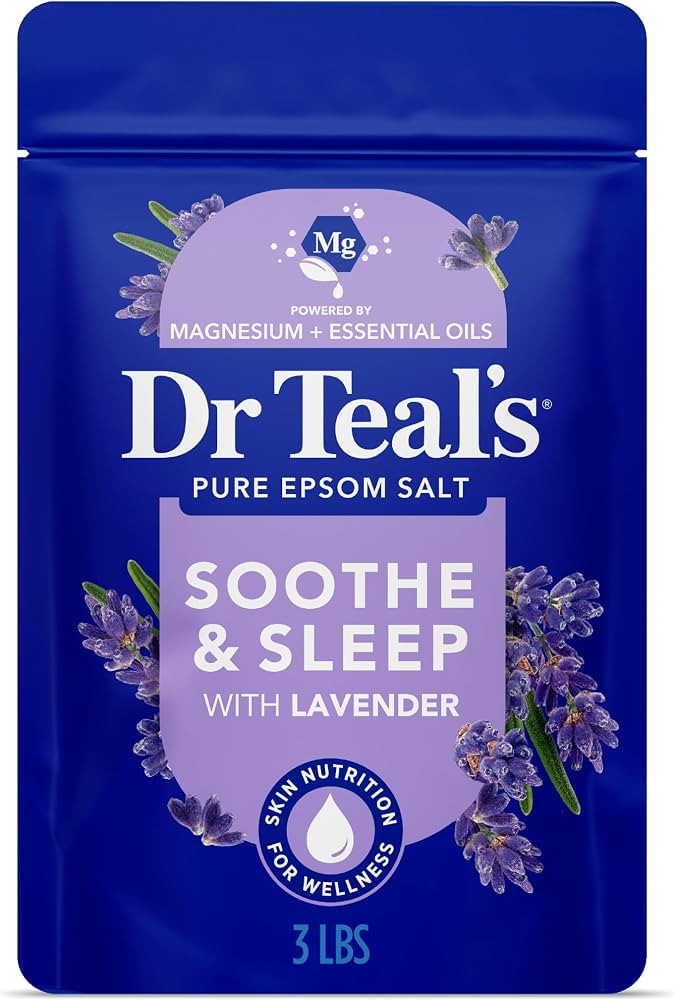 Dr Teal's Epsom Salt Soaking Solution, Soothe & Sleep, Lavender, 3lbs | Amazon (US)