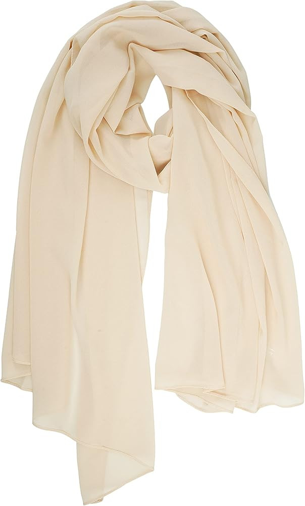 YOUR SMILE for Women Lightweight Breathable Solid Color Soft Chiffon Long Fashion Scarves Sun-pro... | Amazon (US)