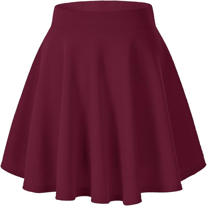 Urban CoCo Women's Basic Versatile Stretchy Flared Casual Mini Skater Skirt | Amazon (US)