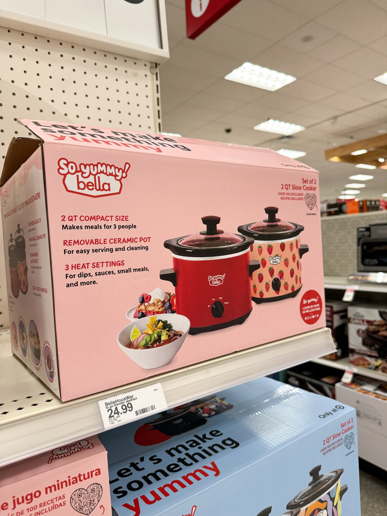 from the target app:

Just like your favorite snacking duo (mac and cheese or chips and dip, anyone?), our set of two So Yummy by bella 2.0 QT Slow Cookers doubles the fun in the kitchen. Sized for making small, on-the-go meals, the versatile cookers will quickly become your new go-to kitchen companions. The slow cookers have three heat settings, so you can whip up dips, sauces, or a perfectly cooked meal with ease. And they are easy to clean too—the ceramic pots and tempered glass lids are dishwasher safe. Need to take your creations on the go? The manual warm setting keeps food at an ideal serving temperature, while the cool-touch handles make it safe and easy to transport. From snacks to sweets and everything in between, the So Yummy by bella collection was created to help you make yummy, shareable food with style, and includes access to over 100 exclusive recipes created just for you.

#LTKfindsunder50 #LTKhome #LTKfamily