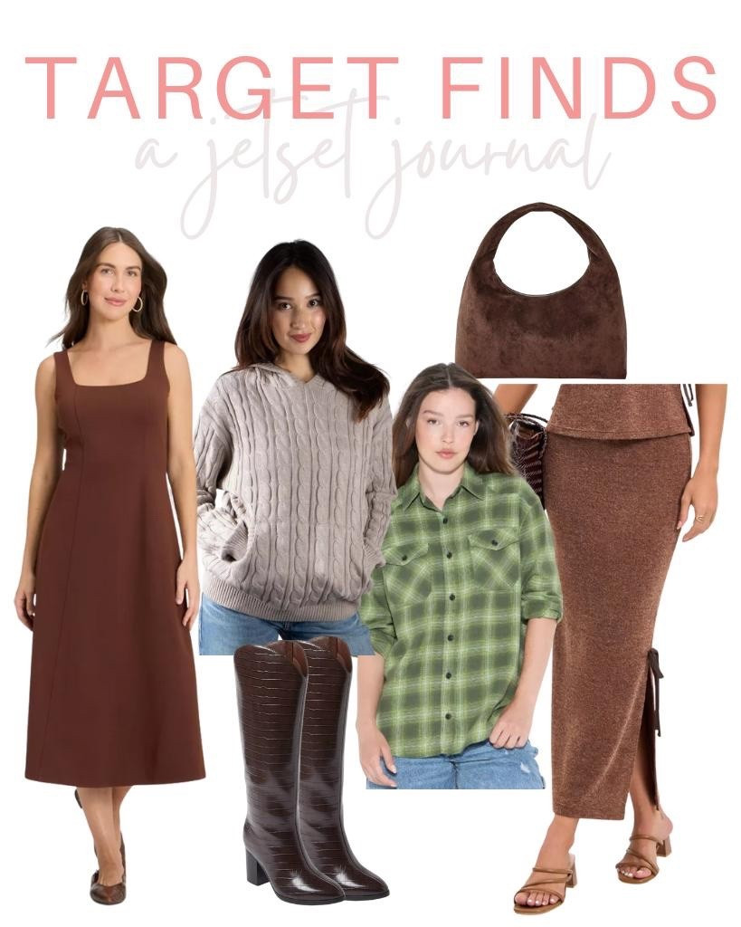 These target finds make it easy to create a cute outfit for fall! 
#browndress #fallboots #browntones #plaidshirt #trendylook #targetessential #targetfinds #seasonalfavorites #cozyoutfits #everydaylooks #fallstyle #freshfashion #fallfashion

#LTKU #LTKStyleTip #LTKSeasonal