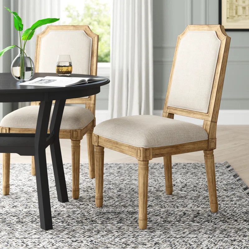 Ashlock Linen Solid Wood Side Chair (Set of 2) | Wayfair North America