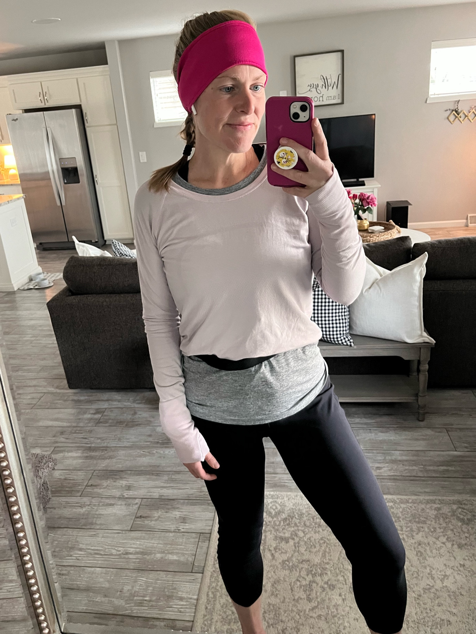 Cold run this morning.
Layered two swiftly tops for added warmth!

Lululemon energy longline bra
Lululemon swiftly in grey
Lululemon swiftly in meadowsweet pink (race length)
Lululemon wunder train tight 
Lululemon running belt bag 

#LTKmidsize #LTKfindsunder100 #LTKfitness