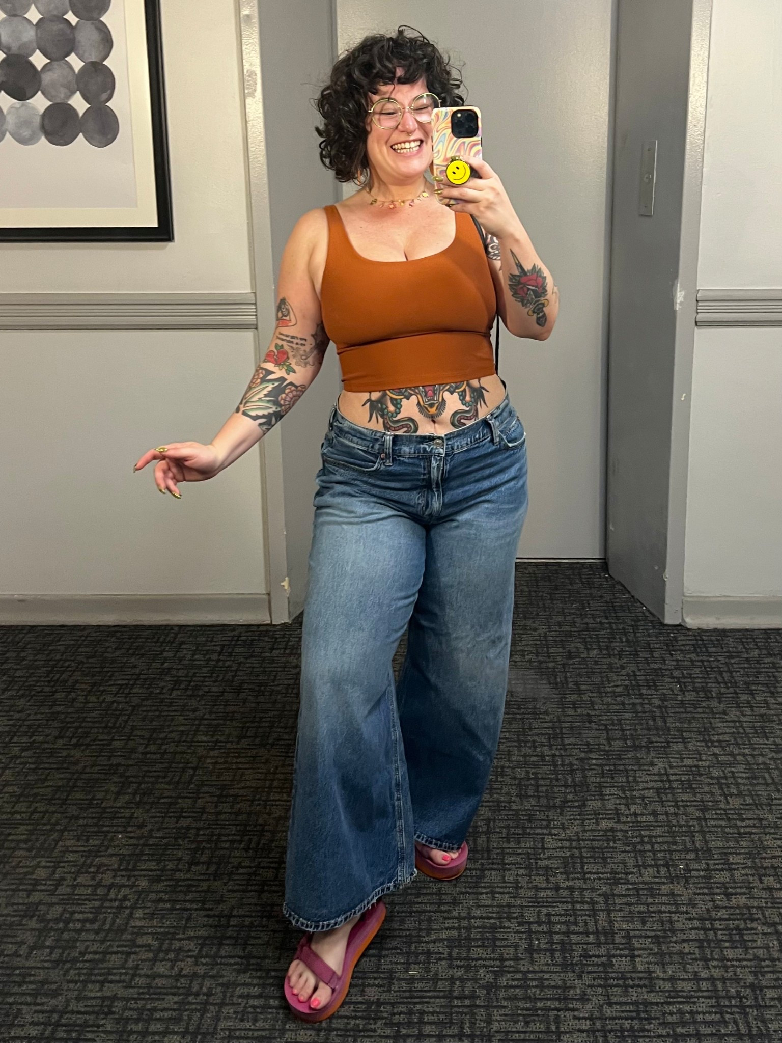 love this longline shelf bra tank and these are my absolute favourite jeans right now, my boyfriend stole them and wore them for a week straight and i was so mad i couldnt wear them lmao so now they’re freshly washed and it’s my turn! jeans in size 12 (designed to be baggy but you can size down for a tighter fit) and top in size L

#LTKMidsize #LTKSaleAlert #LTKFindsUnder50