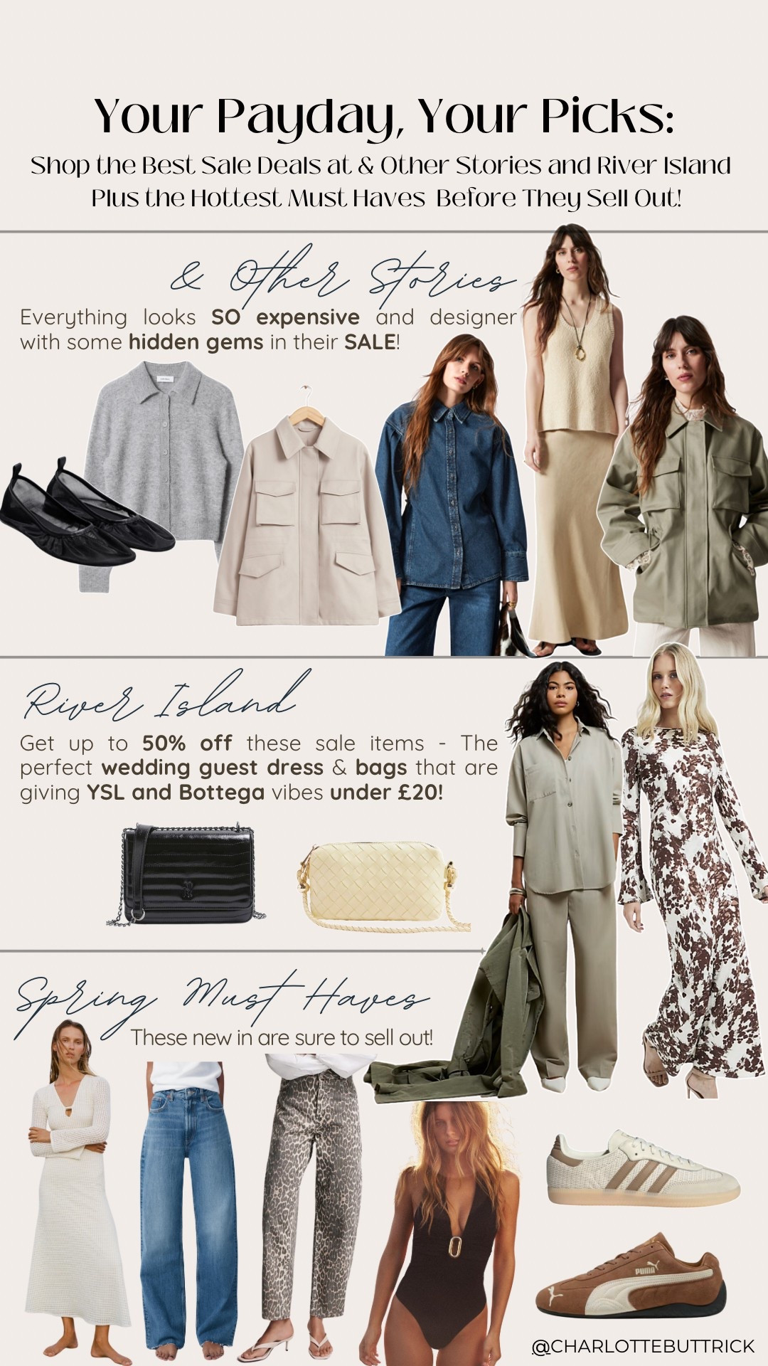 & Other Stories sale - River Island Sale - wedding guest outfit - wedding guest dress - designer dupe handbags - spring jacket - mesh ballet flats - denim shirt - butter yellow - adidas trainers - trending sneakers - holiday outfit - swimwear - Zara - payday picks - must haves - summer dress - puma speedcat - jeans - leopard print jeans 

#LTKspring #LTKsummer #LTKuk