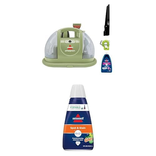 BISSELL Little Green Portable Carpet and Upholstery Cleaner, 1400B + BISSELL® Spot & Stain with Febreze + Gain Original Scent Formula for Little Green Devices, Portable Carpet Cleaners (3968) | Amazon (US)