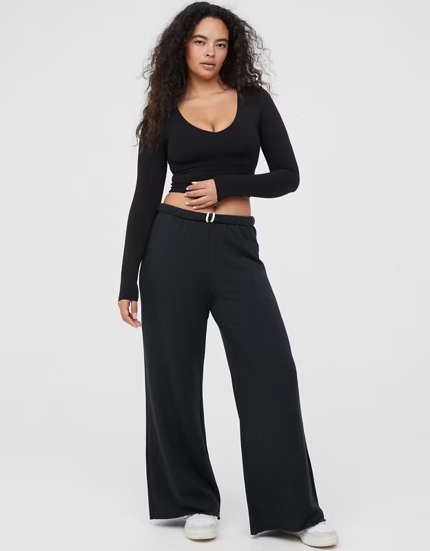 OFFLINE By Aerie OTT Fleece Super Wide Leg Pant | Aerie