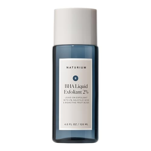 Naturium BHA Liquid Exfoliant 2%, Leave-on Face & Skin Care Exfoliating Pore Treatment, with Salicylic Acid & Bioactive Fruit Acids, Packaging May Vary, 4 oz | Amazon (US)