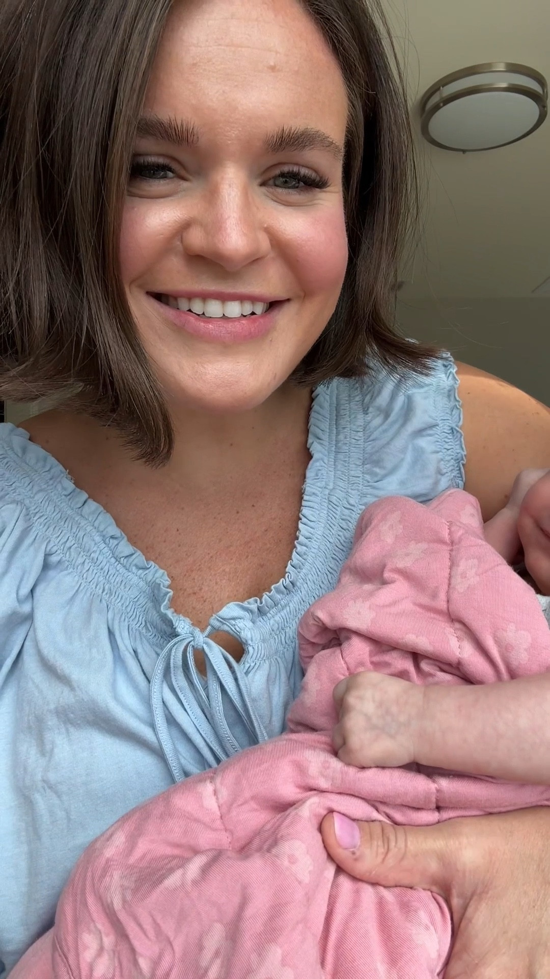 I’d say the brown set runs a bit small, so size up! I’m wearing a large in the top and XL in bottoms. Blue top is true to size, wearing a size large. 